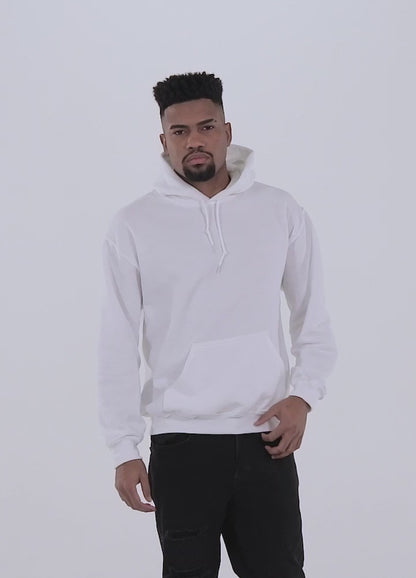Gildan 18500 Unisex Hoodies mp4 video. Female and male models showcasing front, back, sleeves, pocket, hood, and matching drawcords of hoodies. JAMILLIAH'S WISDOM IS TIMELESS SHOP - wisdomistimeless.com.